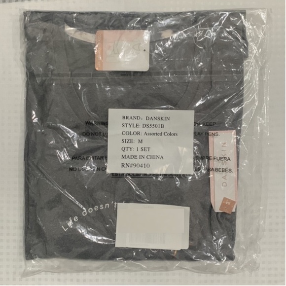 New Danskin Women's Tee & Biker Shorts Pajamas Set - Picture 4 of 14